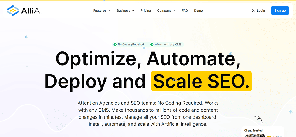 Alli AI Best AI SEO tools