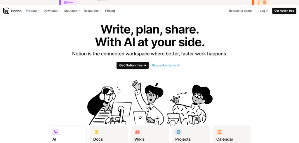 Notion- ai project management tools