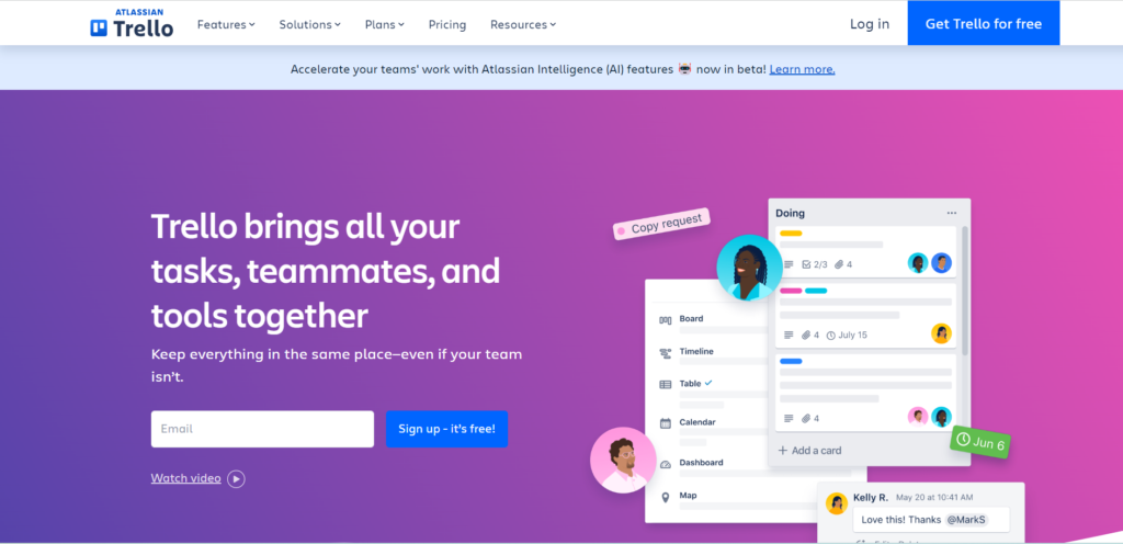 trello- ai project management tools