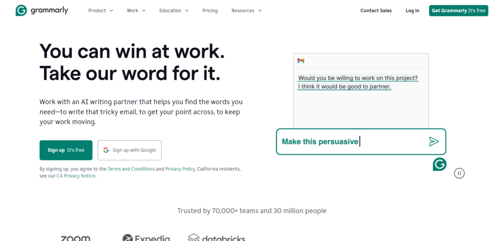 homepage - grammarly alternative