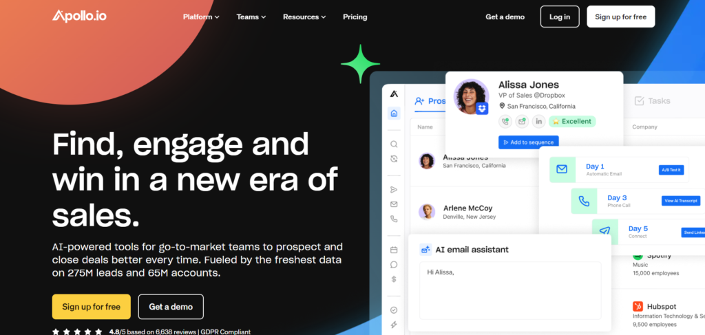 Apollo ai - ai tools for sales