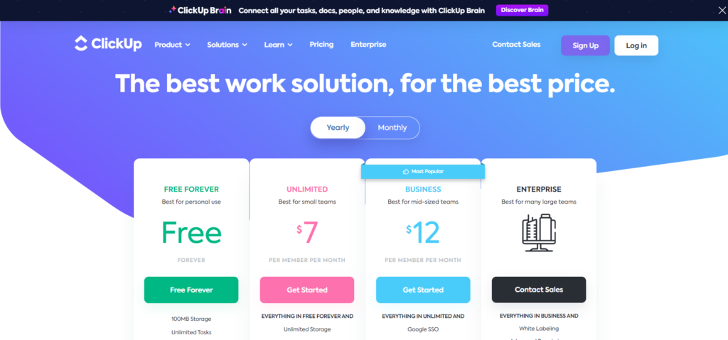 clickup- ai tools for sales